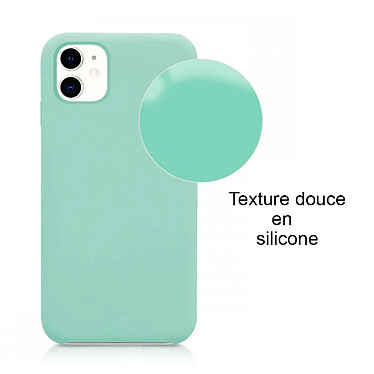 LaCoqueFrançaise Coque iPhone 11 Vert Pale Silicone Liquide toucher doux , Anti Chocs pas cher