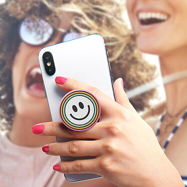 Avis Popsockets PopGrip Smartphone Maintien Support Vidéo Design smiley multicolore