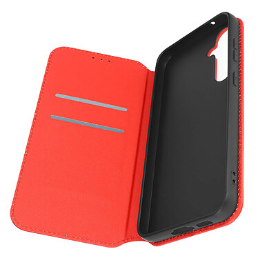 Avizar Étui pour Samsung Galaxy S23 FE Porte-carte Support Vidéo Clapet Magnétique  Rouge