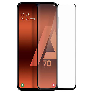 Avizar Film Écran Samsung Galaxy A70 Verre Trempé 9H Biseauté Transparent Bord noir