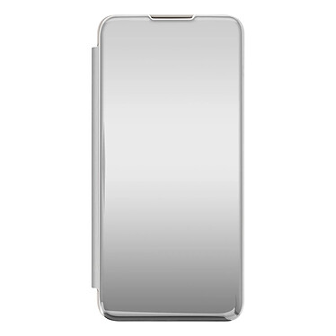 Avizar Housse pour Samsung Galaxy A32 Clapet translucide Miroir Support Argent