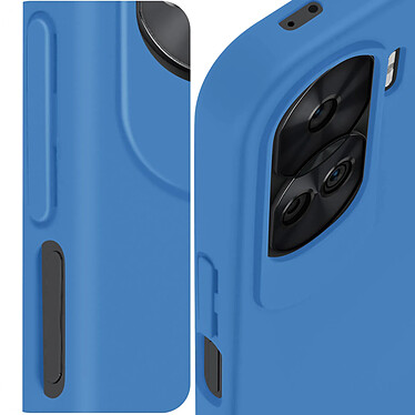 Avizar Coque pour Honor 90 Lite Silicone Semi-rigide Doux au Toucher  Bleu pas cher