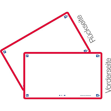 Avis OXFORD Pack 80 Fiches Bristol Flash 2.0 - 7,5 x 12,5cm Fond Blanc Uni Cadre Rouge