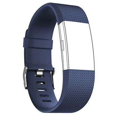 Avizar Bracelet FitBit Charge 2 Silicone Texturé Fermeture Boucle ardillon Bleu nuit