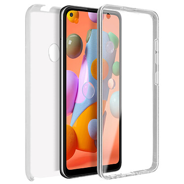 Avizar Coque Samsung A11 / M11 Protection Arrière Rigide + Avant Souple Transparent