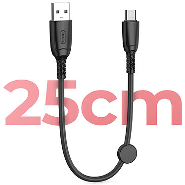 XO Câble USB vers Micro USB 6A Transfert De Données 480Mbps 25cm Noir pas cher