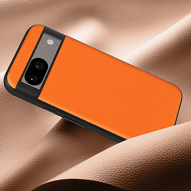 Acheter Avizar Coque pour Google Pixel 8A Bi-matière Aspect Cuir Cowhide Cover Orange