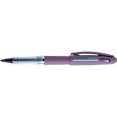 PENTEL Feutre plume Tradio, corps sport chic Mauve/bande bleu clair, encre Noire