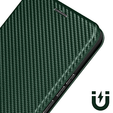 Acheter Avizar Etui pour Realme 11 Pro Plus et 11 Pro effet carbone clapet magnétique support vidéo  Vert foncé