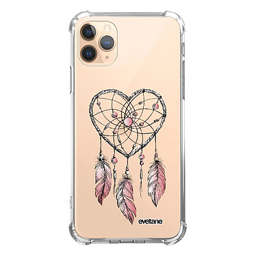 Evetane Coque iPhone 11 Pro anti-choc souple angles renforcés transparente Motif Attrape coeur