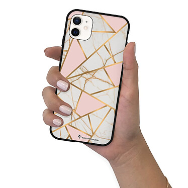 LaCoqueFrançaise Coque iPhone 12 Mini Silicone Liquide Douce Marbre Rose pas cher