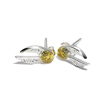 Harry Potter - Boucles d'oreille Golden Snitch (plaque argent)