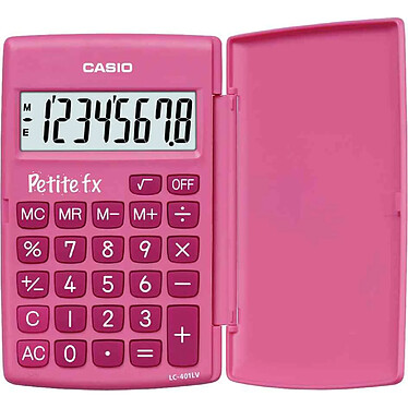 CASIO Petite FX Calculatrice Scolaire 8 chiffres Rose LC-401LV-PK