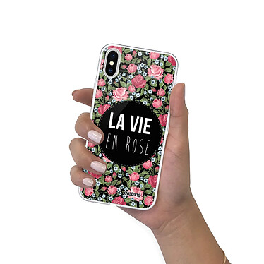 Evetane Coque iPhone X/Xs 360 intégrale La Vie en Rose Tendance pas cher