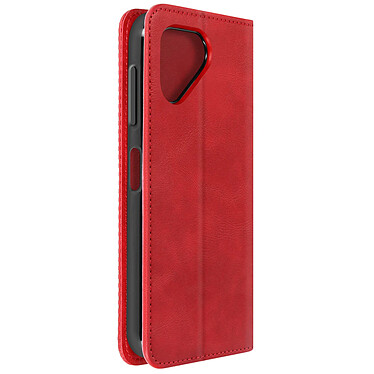 Avizar Étui pour Fairphone 5 Clapet Portefeuille Motif Damier  Rouge