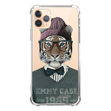 Evetane Coque iPhone 11 Pro anti-choc souple angles renforcés transparente Motif Tigre Fashion