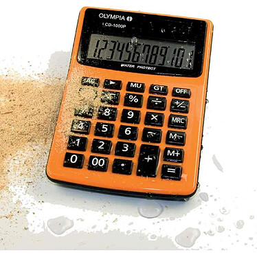 OLYMPIA Calculatrice de bureau LCD 1000P, solaire/pile