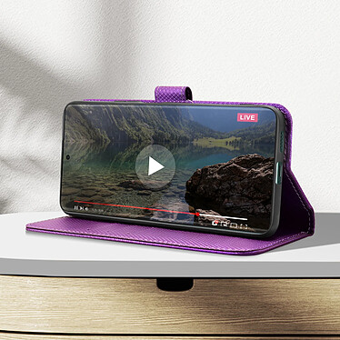 Acheter Avizar Housse pour Honor Magic 6 Lite 5G Portefeuille Clapet Stand Vidéo Violet Clair