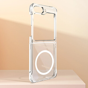 Avizar Coque MagSafe pour Samsung Galaxy Z Flip 6 Semi-rigide Coins Bumper Transparent pas cher