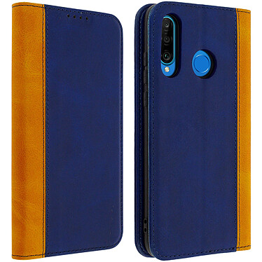 Avizar Housse Huawei P30 Lite Étui Folio Rangement carte Fonction support bleu nuit