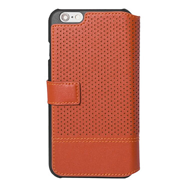 Avis Façonnable Étui Folio pour Apple iPhone 6/iPhone 6S Micro Perforé avec Porte-Cartes Orange