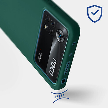 Acheter Avizar Coque Poco X4 Pro 5G Flexible Finition Mat Anti-trace Vert Forêt