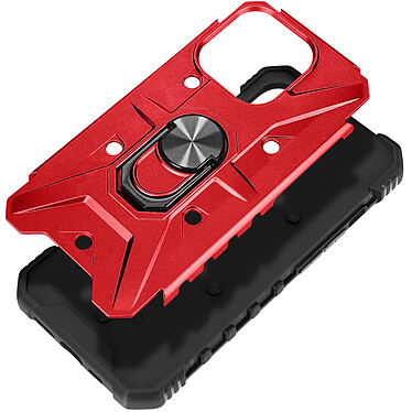 Avizar Coque Bague pour iPhone 15 Pro Bumper Antichoc  Rouge pas cher