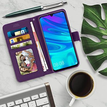 Avis Avizar Housse Huawei P Smart 2019 et Honor 10 Lite Porte carte Support Vidéo Violet