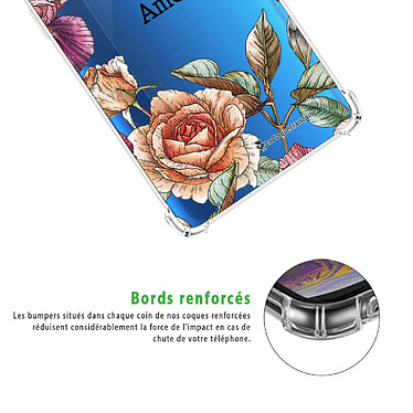 Acheter LaCoqueFrançaise Coque Xiaomi Redmi 9A Silicone antichocs Solides coins renforcés  transparente Motif Amour en fleurs