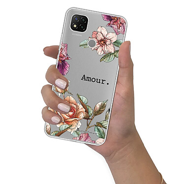 LaCoqueFrançaise Coque Xiaomi Redmi 9C 360 intégrale transparente Motif Amour en fleurs Tendance pas cher