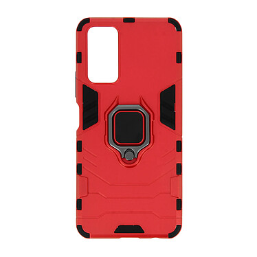 Avizar Coque Honor 10X Lite Hybride Antichoc Bague Métallique Support Vidéo rouge