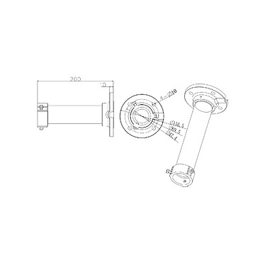 Hikvision - Support de montage suspendu pour caméra dôme PTZ - Hikvision pas cher