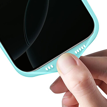 Avizar Coque pour iPhone 16 Pro Semi-rigide Soft-touch Anti-traces Turquoise pas cher