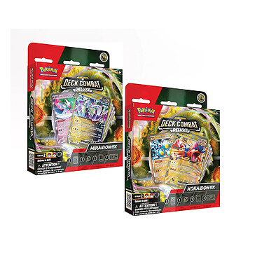 Pokemon JCC Deck combat Deluxe de 60 cartes Aléatoire entre Miraidon EX / Koraidon EX Multicolore