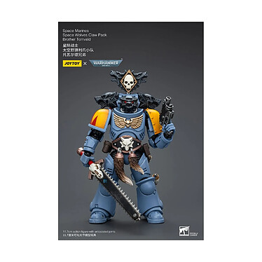 Warhammer 40k - Figurine 1/18 Space Marines Space Wolves Claw Pack Brother Torrvald 12 cm