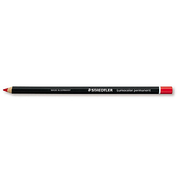 STAEDTLER Crayon graphite GLASOCHROM Rond pour écriture toute surface mine Rouge x 12