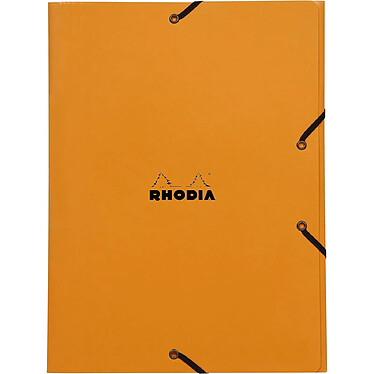 RHODIA chemise à élastiques 3 rabats ORANGE 24 x 32 cm