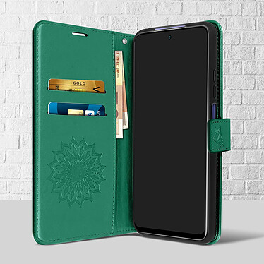 Avis Avizar Étui pour Xiaomi Mi 10T Lite Portefeuille Support Vidéo Motif Mandala Fleur Vert