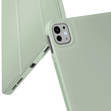 Avizar Étui pour iPad Pro 13 2024 Clapet Pliable Support Multipostions Vert Pâle pas cher