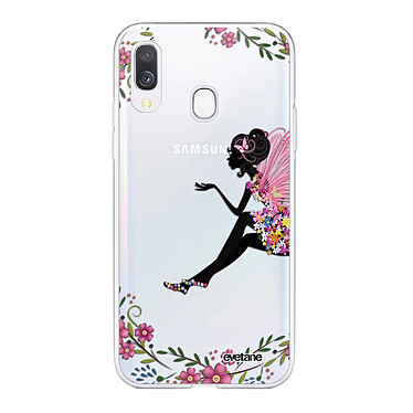 Evetane Coque Samsung Galaxy A40 360 intégrale transparente Motif Fée Fleurale Tendance