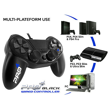 Acheter Subsonic Pro4 black wired controller pour PS4