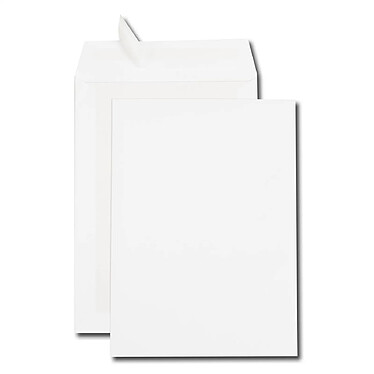 GPV Paquet de 25 pochettes dos carton velin blanc 24 260x330 bande de protection