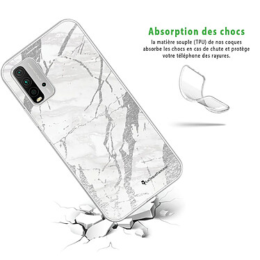 Avis LaCoqueFrançaise Coque Xiaomi Redmi 9T 360 intégrale transparente Motif Marbre gris Tendance