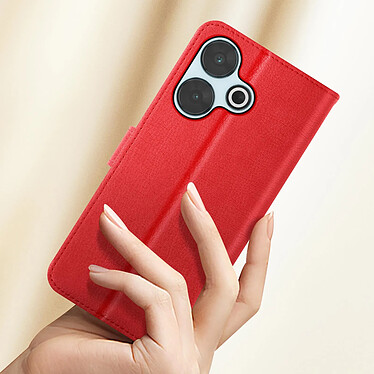 Acheter Avizar Étui pour Xiaomi Redmi 13 Clapet Portefeuille et Support Vidéo Rouge