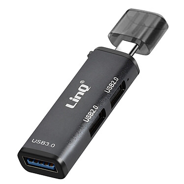 LinQ Adaptateur OTG USB-C vers 3 Ports USB Transmission Rapide 5 Compact Gpbs