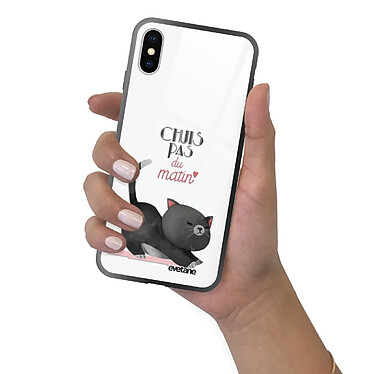 Evetane Coque en verre trempé iPhone Xs Max Chuis pas du matin pas cher