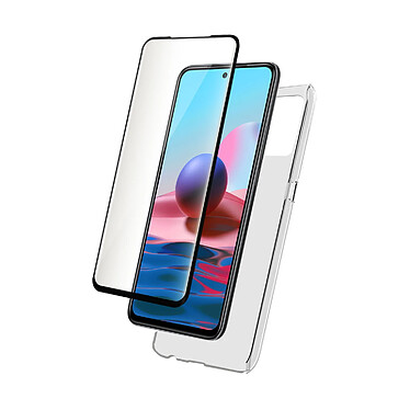 BigBen Connected Coque pour Xiaomi Redmi Note 10/10S en TPU et Protection d'Écran en Verre Trempé Transparent