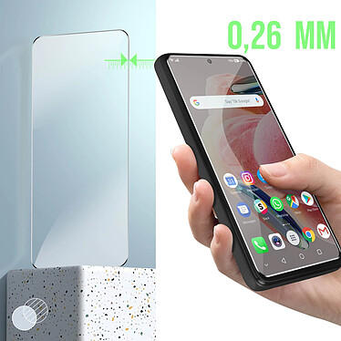 Avizar Verre Trempé pour Xiaomi Redmi Note 12 4G et 5G Dureté 9H Biseauté 2.5D fin 0.26mm  transparent pas cher