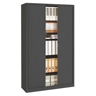 VINCO Armoire Monoclass120 H.198x L.120xP.43 cm 4 Tablettes Anthracite