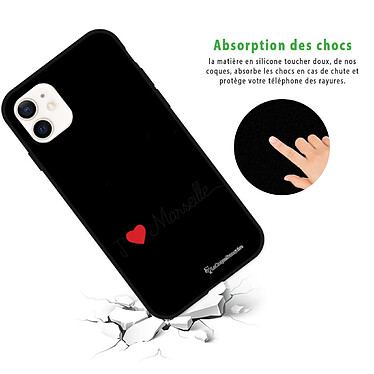 Avis LaCoqueFrançaise Coque iPhone 12 Mini Silicone Liquide Douce J'aime Marseille